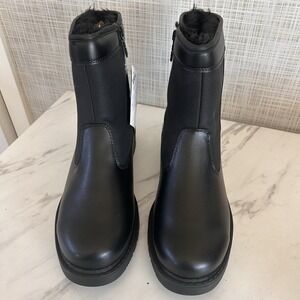 Totes Stadium Weather Boot Black Mens Size 9W Thermolite Waterproof Zipper Warm!